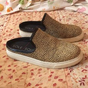 Sole Society Leopard Mules
